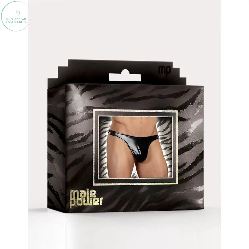 Affordable quality Male Power Liquid Onyx Wet Look Thong  from Male Power by Discreet Intimate Essentials with Discreet Delivery 