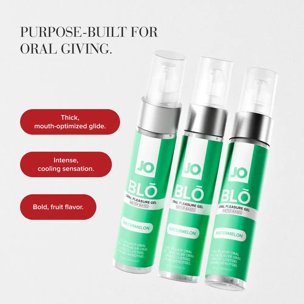 Affordable quality JO Blo Watermelon - Watermelon Flavoured Oral Pleasure Gel - 30 ml Bottle  from JO by Discreet Intimate Essentials with Discreet Delivery 