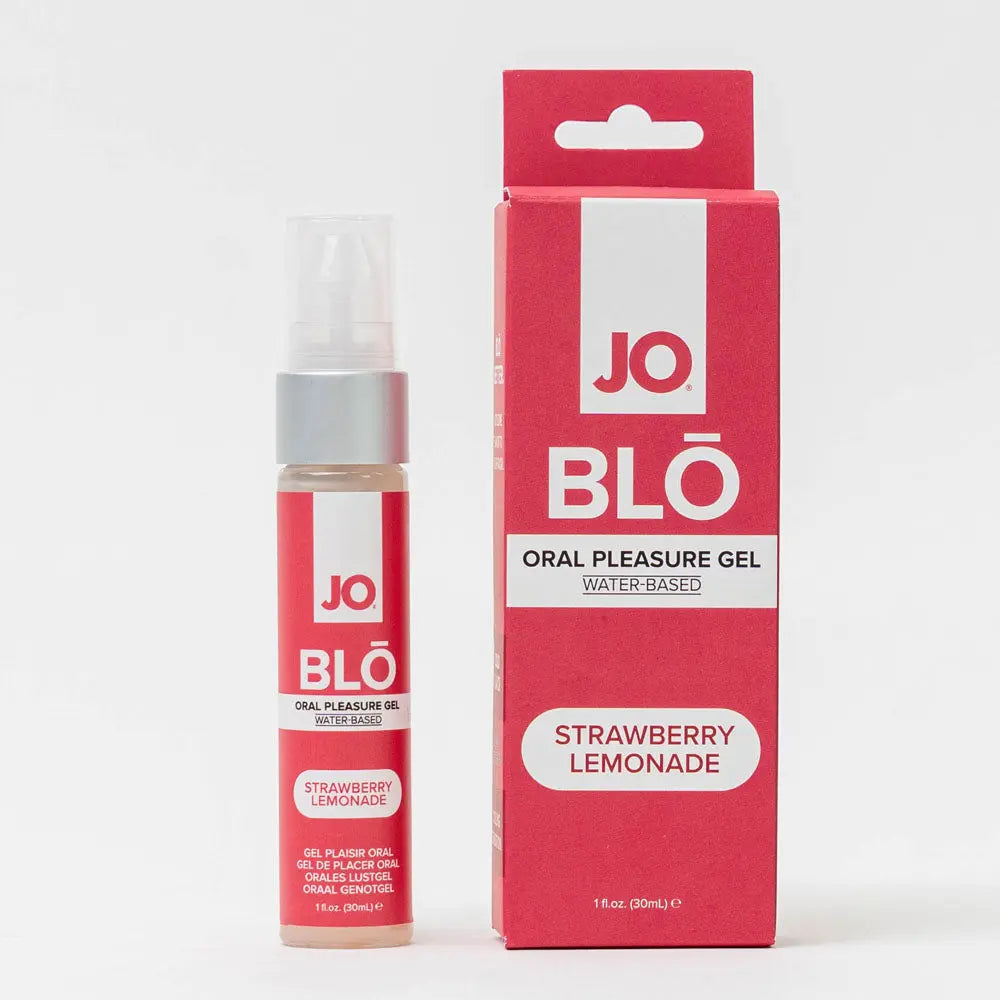Affordable quality JO Blo Strawberry Lemonade - Strawberry Lemonade Flavoured Oral Pleasure Gel - 30 ml Bottle  from JO by Discreet Intimate Essentials with Discreet Delivery 