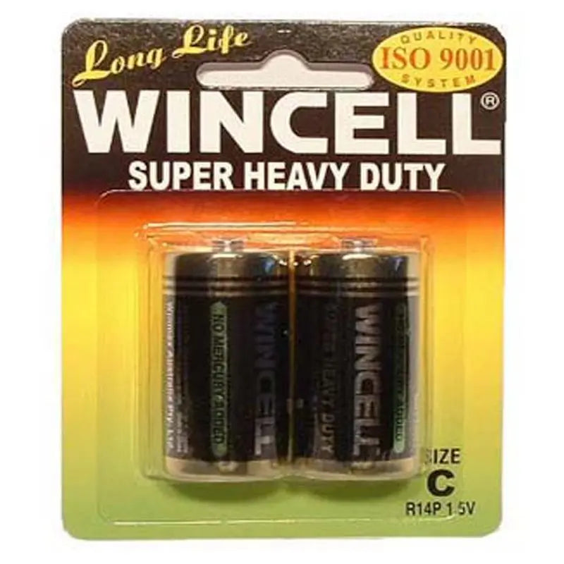 Wincell Super Heavy Duty C Size Carded 2Pk Battery Wincell Discreet Intimate Essentials.
