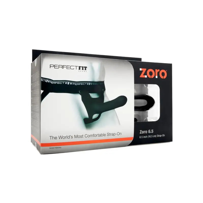 Zoro Strap-On 6.5in Black PerfectFit Discreet Intimate Essentials.