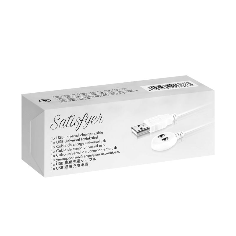 Satisfyer Pro 2 G2 Air Pulse Clitoral Stimulator Rose Gold USB universal charger cable packaging.