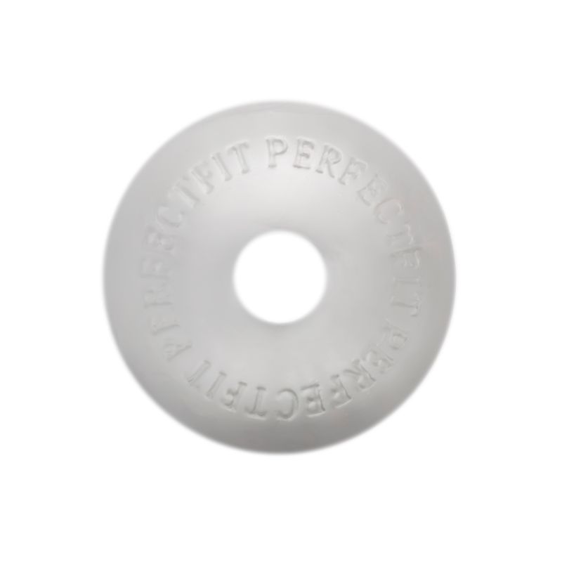 SilaSkin Stackit product featuring a smooth, white, circular design with a central hole, highlighting its unique texture.