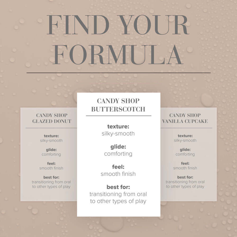 Find your formula for JO Candy Shop Butterscotch lube, detailing texture, glide, feel, and best uses.