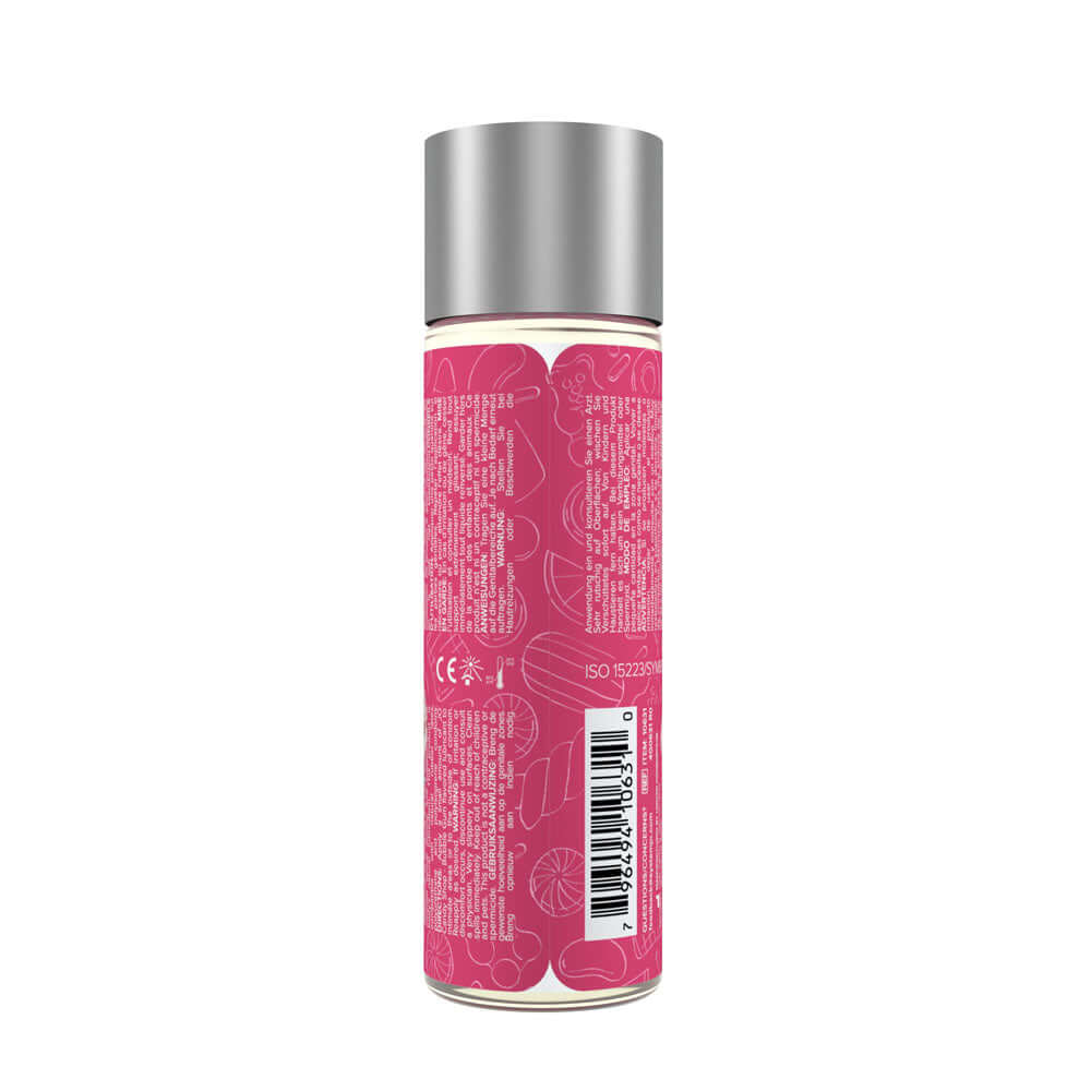 JO Candy Shop Cotton Candy Lube - 60 mL - Cotton Candy Flavoured Water Based Lubricant - 60 ml Bottle side view