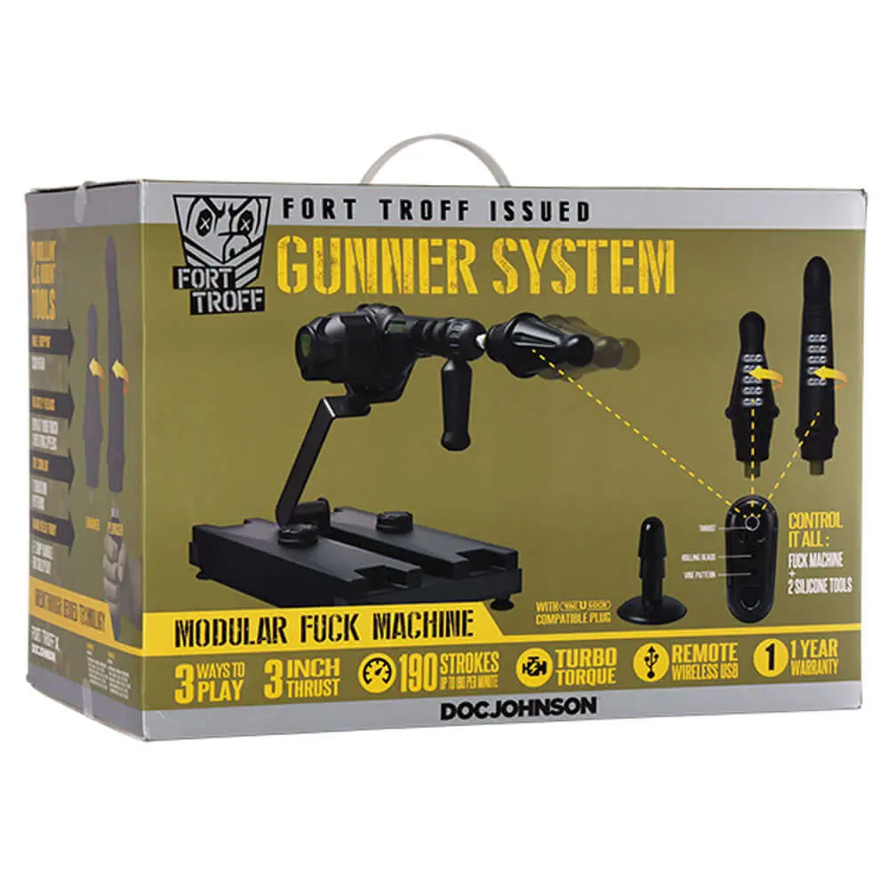 Fort Troff - Gunner System - 3-In-1 Modular Sex Machine Doc Johnson Discreet Intimate Essentials.