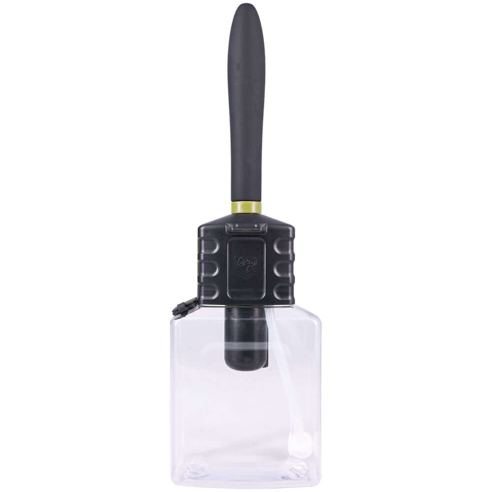 Fort Troff USB rechargeable auto douche with flexible silicone nozzle and oversized tank for easy filling.