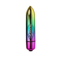 7 speed vibrating pleasure bullet in vibrant rainbow colors, featuring 7 settings for ultimate ecstasy.