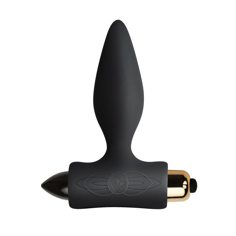 Petite Sensations Plug Black - petite vibrating butt plug designed for beginners with soft silicone and 7 vibrating functions.