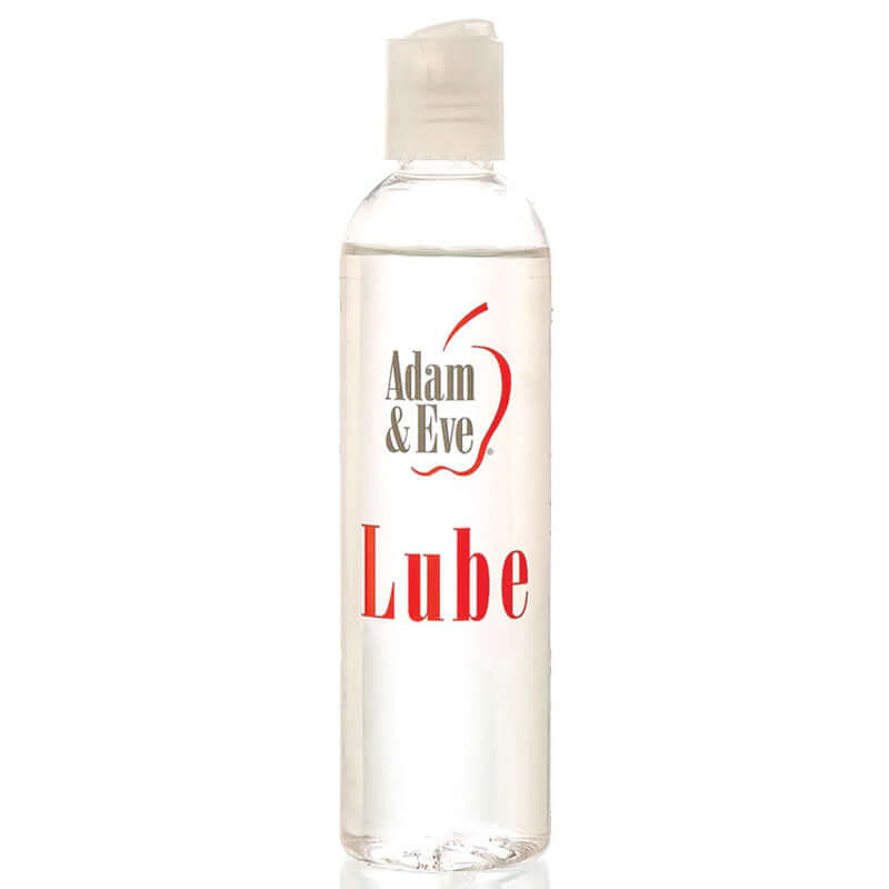 Adam & Eve Lube water-based lubricant for pleasure in a 237 ml bottle, ideal for smooth and long-lasting enjoyment.