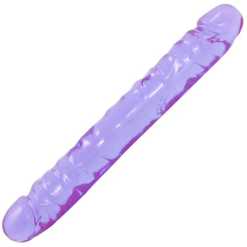 12 in Jr. Double Dong Purple Crystal Jellies Discreet Intimate Essentials.