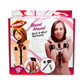 Bound Around Neck to Wrist Restraints featuring adjustable neck and wrist restraints, neoprene lining, and removable cuffs.