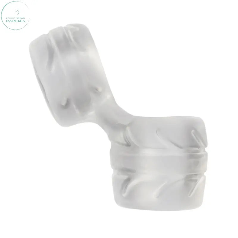 SilaSkin cock and ball clear ring showing unique design and texture for enhanced pleasure and support.