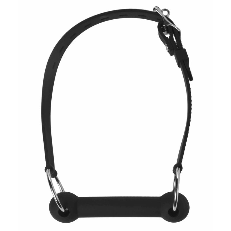 Mr Ed Locking Silicone Bit Gag with adjustable straps and locking buckle for a secure fit.