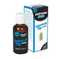 Spanish Fly Extreme Men Drops 30ml bottle and packaging for enhancing male libido and virility.