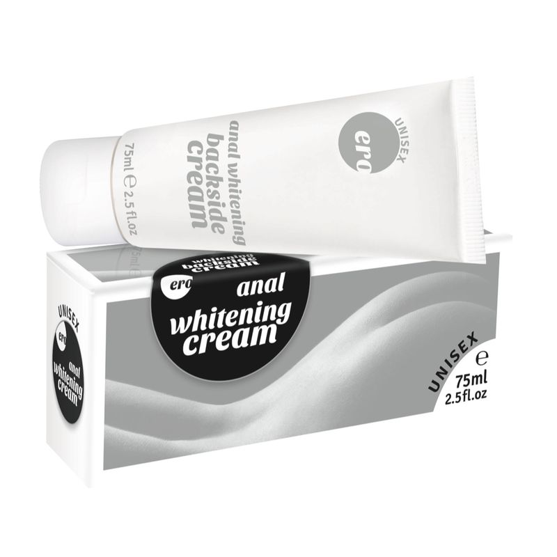 Anal Backside Whitening Cream 75ml tube and packaging for skin lightening in intimate areas.