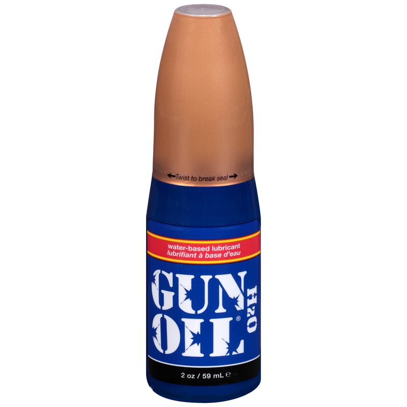 Gun Oil H2O 2oz water-based lubricant in flip top bottle for smooth, long-lasting use.
