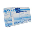 Clean Stream Enema Tip Set packaging featuring various tips for intimate essentials.