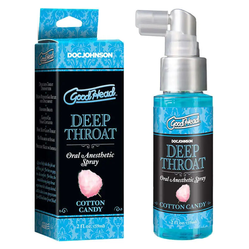GoodHead Deep Throat Spray - Cotton Candy - Cotton Candy Flavoured Deep Throat Spray - 59 ml Bottle Doc Johnson Discreet Intimate Essentials.