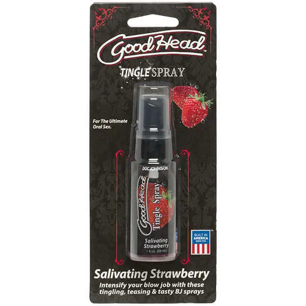 GoodHead Tingle Spray - Salivating Strawberry Flavoured - 29 ml Spray Doc Johnson Discreet Intimate Essentials.