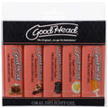 GoodHead Oral Delight Gel set with 5 flavours for an edible oral sex gels set experience. Includes Strawberry Pie, Orange Creamsicle.