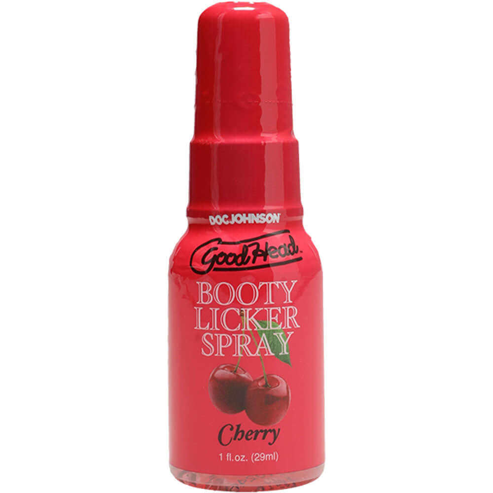 GoodHead Booty Licker Spray in Cherry flavor, 29 ml bottle, ideal cherry flavored booty spray for enhancing pleasure.
