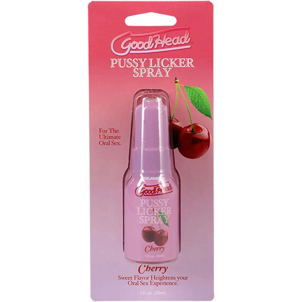 GoodHead Pussy Licker Spray - Cherry - Cherry Flavoured Spray - 29 ml Bottle Doc Johnson Discreet Intimate Essentials.
