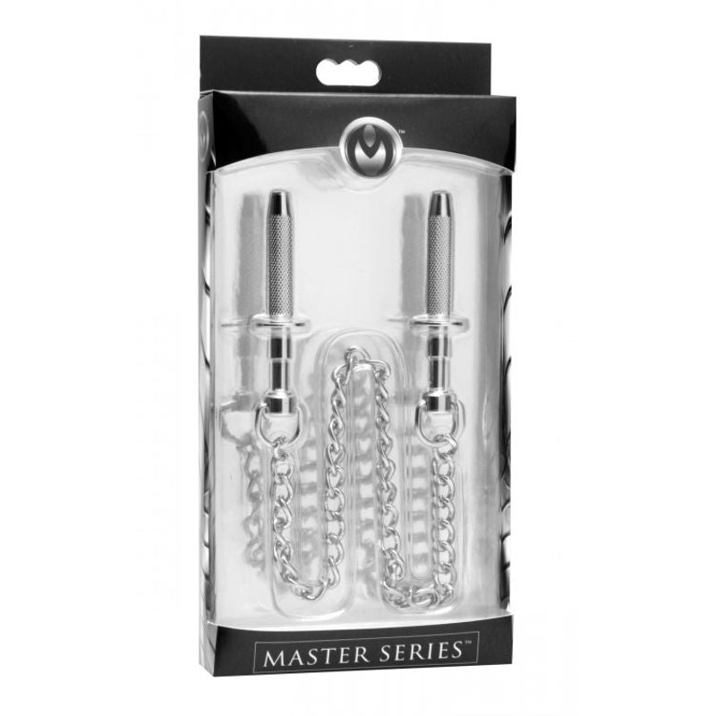 Packaging of Extreme Sensation Claw Clamps from Master Series, showcasing the unique steel design.