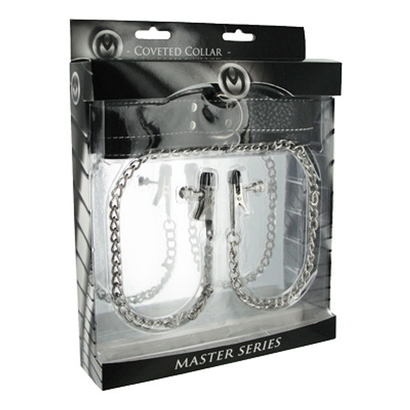 Coveted Collar and Clamp Union packaging showcasing the leather collar clamp set from Master Series.