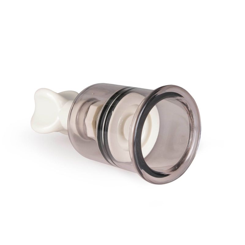 Nipple and clit suckers large 2 pc set with powerful pump for nipple and clitoral stimulation.