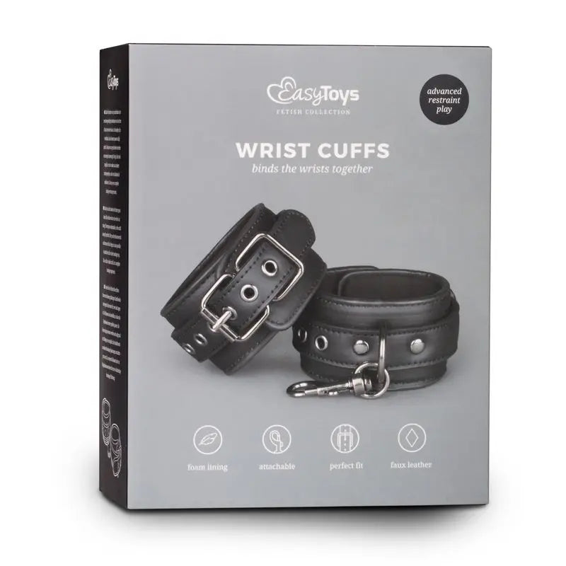 Handcuffs Black Fetish Collection Discreet Intimate Essentials.