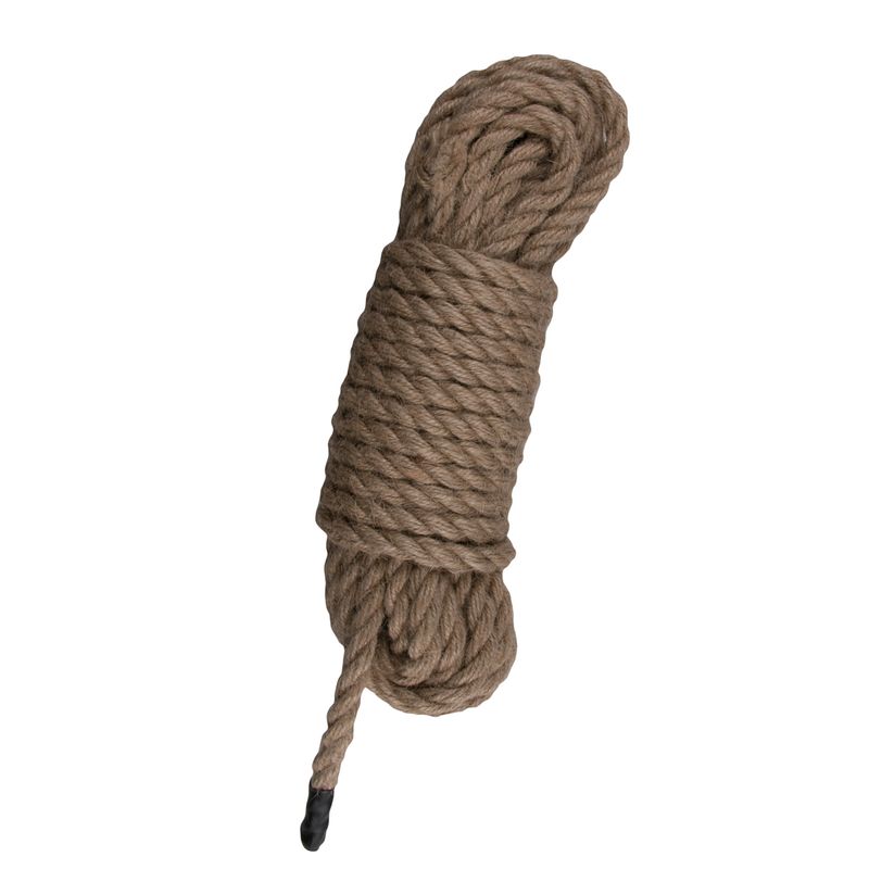 Hemp bondage rope 10m from EasyToys, durable and multifunctional for bondage experiences.