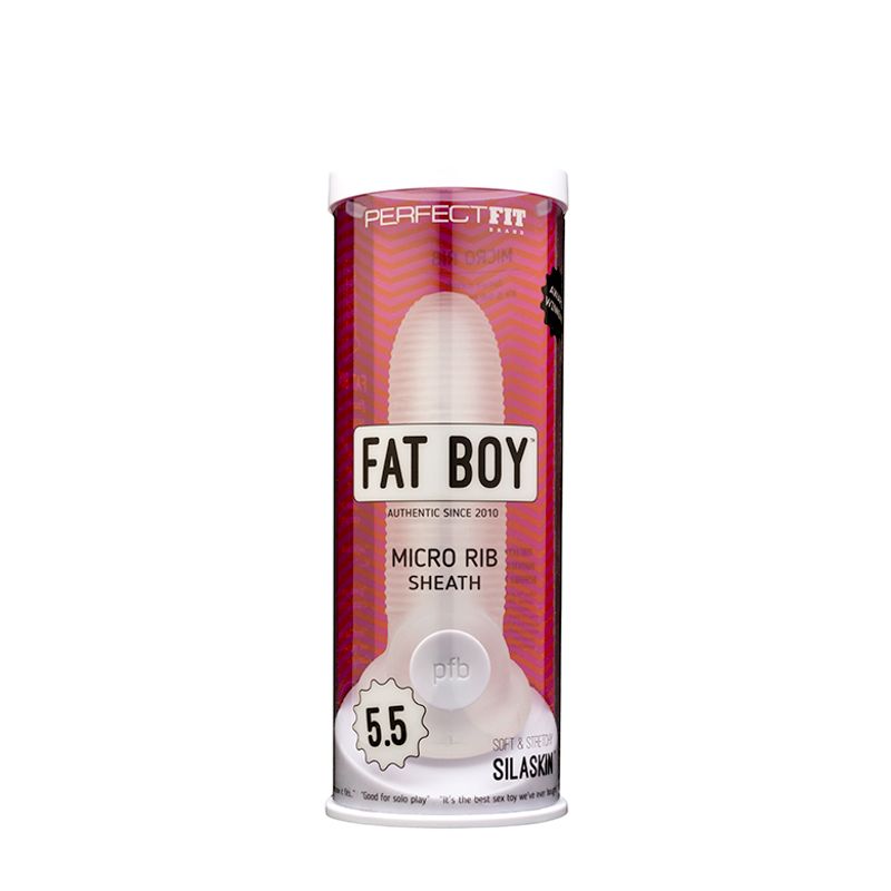 Fat Boy Micro Rib Sheath 5.5in packaging showcasing a textured design for enhanced experience.