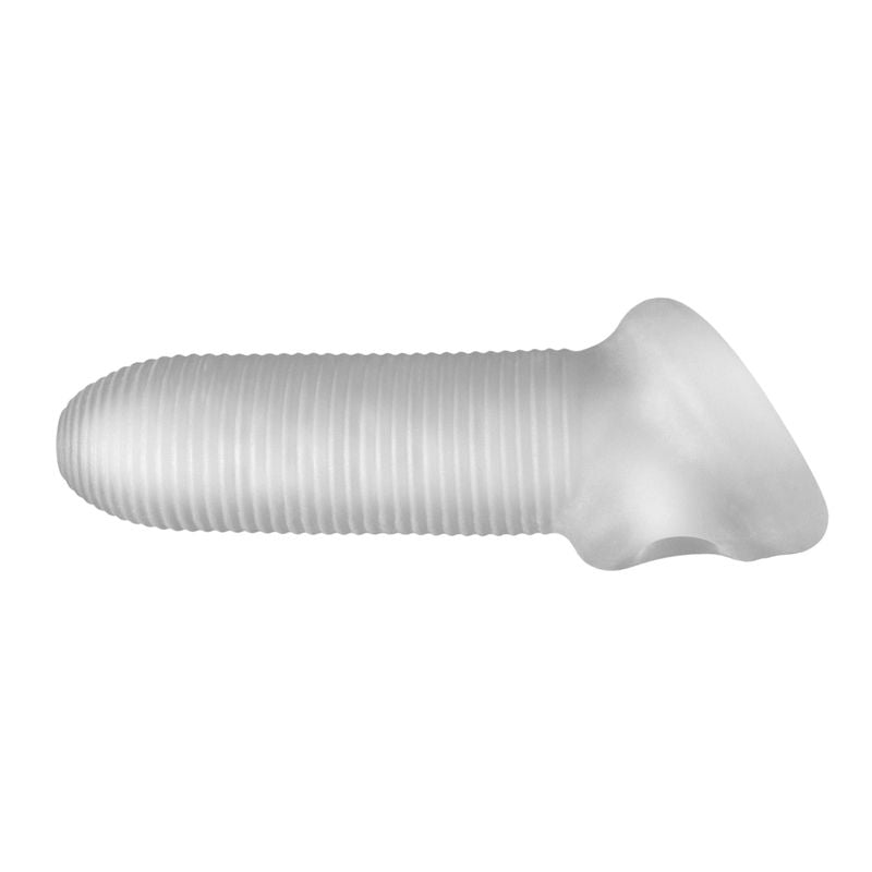 Fat Boy Micro Rib Sheath 5.5in in a translucent design, showcasing ribbed texture and flared base for optimal fit.