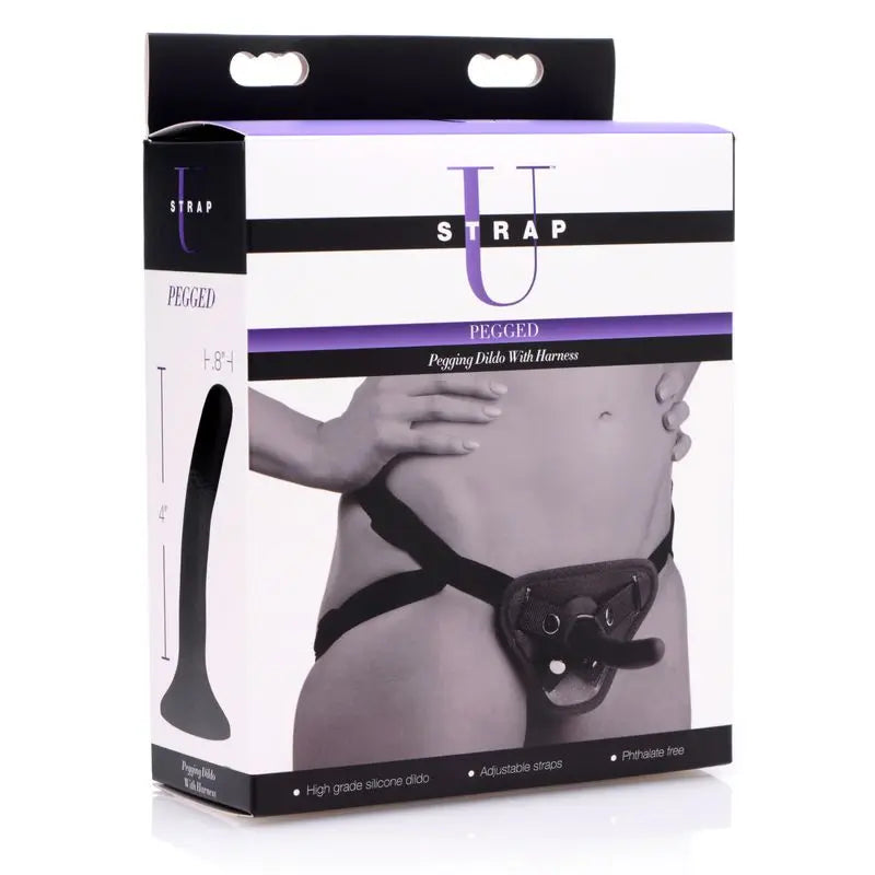 Pegging Dildo with Harness Strap U Discreet Intimate Essentials.