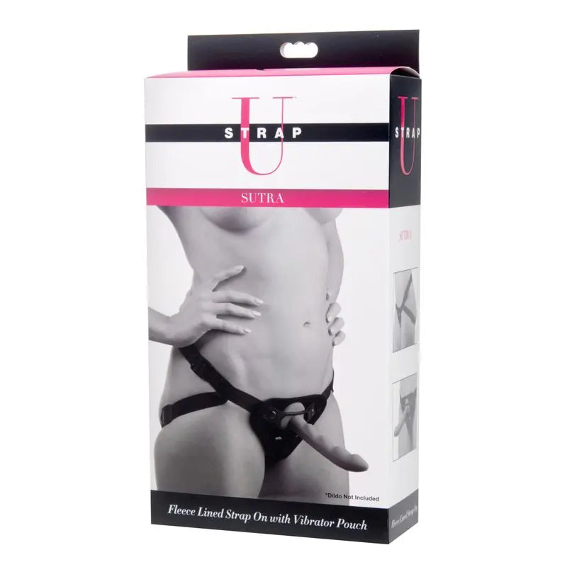 Sutra Fleece-Lined Strap On with Vibrator Pouch Strap U Discreet Intimate Essentials.