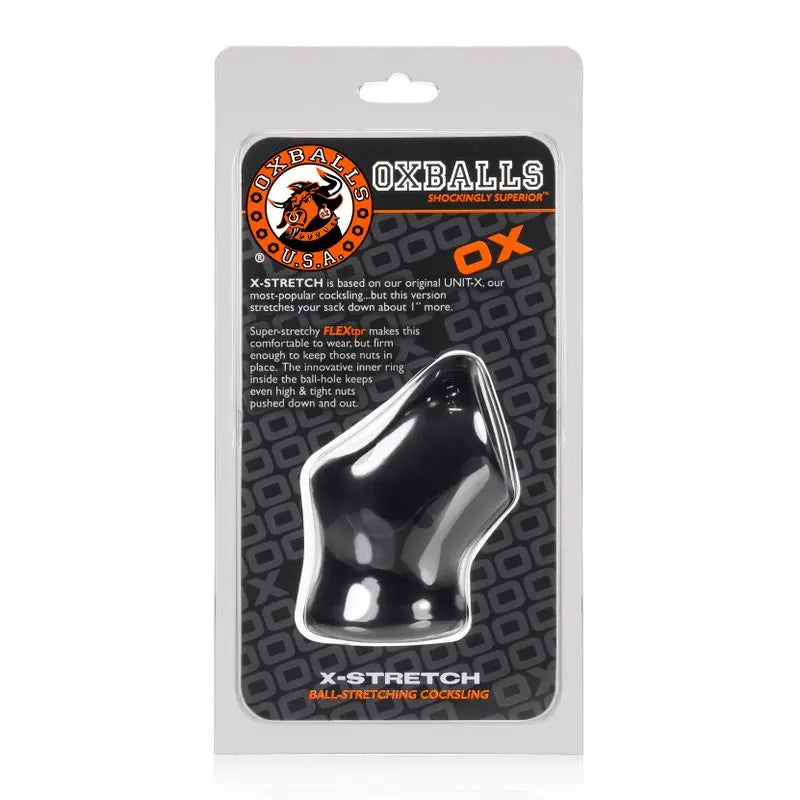 Unit X Stretch Cocksling Black OxBalls Discreet Intimate Essentials.
