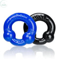 Affordable quality Ultraballs 2 Pk Cockring Black And Pool Blue  from OxBalls by Discreet Intimate Essentials with Discreet Delivery 