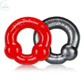 Affordable quality Ultraballs 2 Pk Cockring Steel And Red  from OxBalls by Discreet Intimate Essentials with Discreet Delivery 