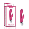 Dreamer 7 Mode Silicone Rechargeable Rabbit Vibrator Pink, USB rechargeable rabbit vibrator with powerful vibrations.