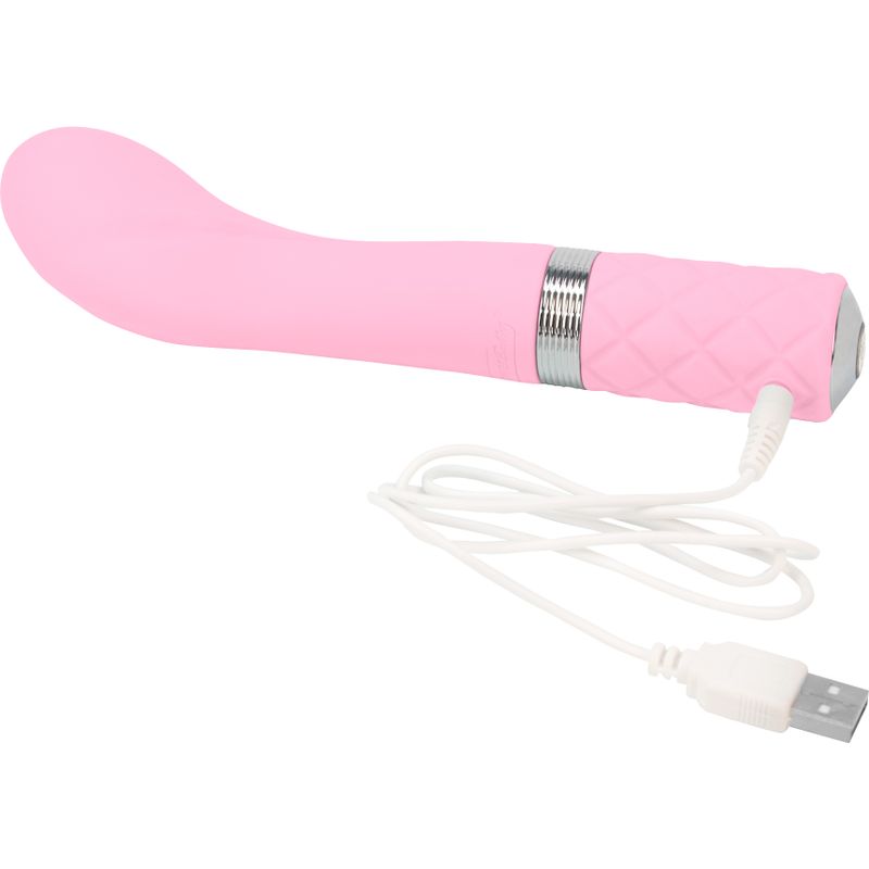 Pillow Talk Sassy Pink, a soft and curved vibrator for G-spot pleasure, ideal intimate essentials for her.