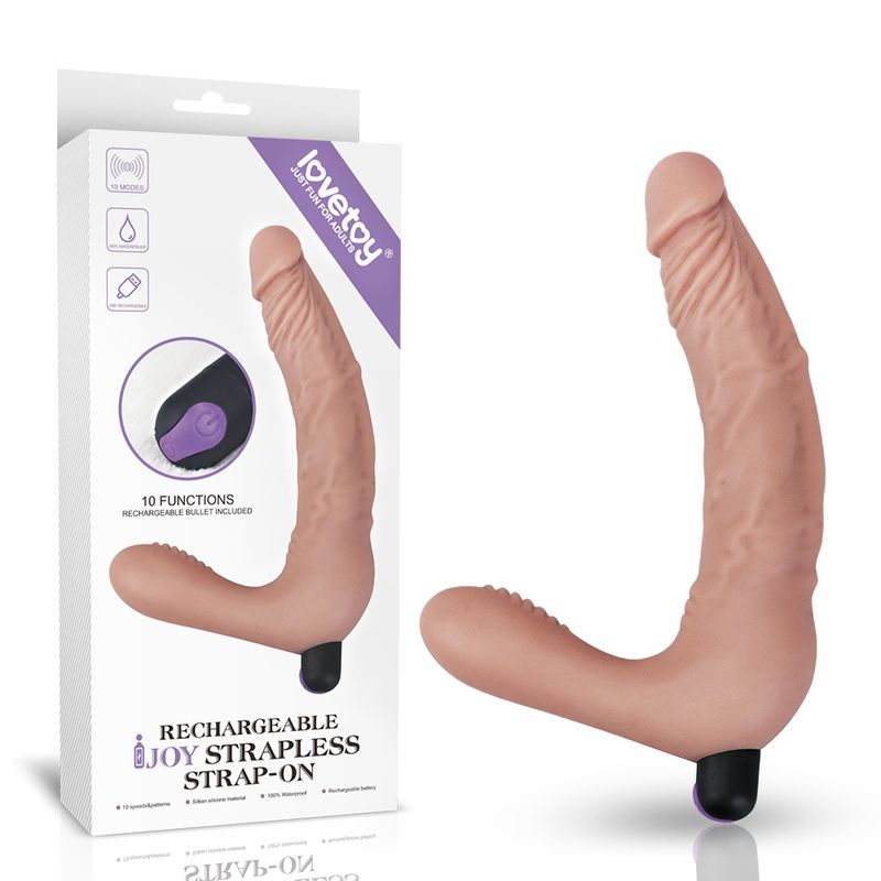 IJOY Rechargeable Strapless Strap-On dildo with 10 functions and G-Spot stimulation features.