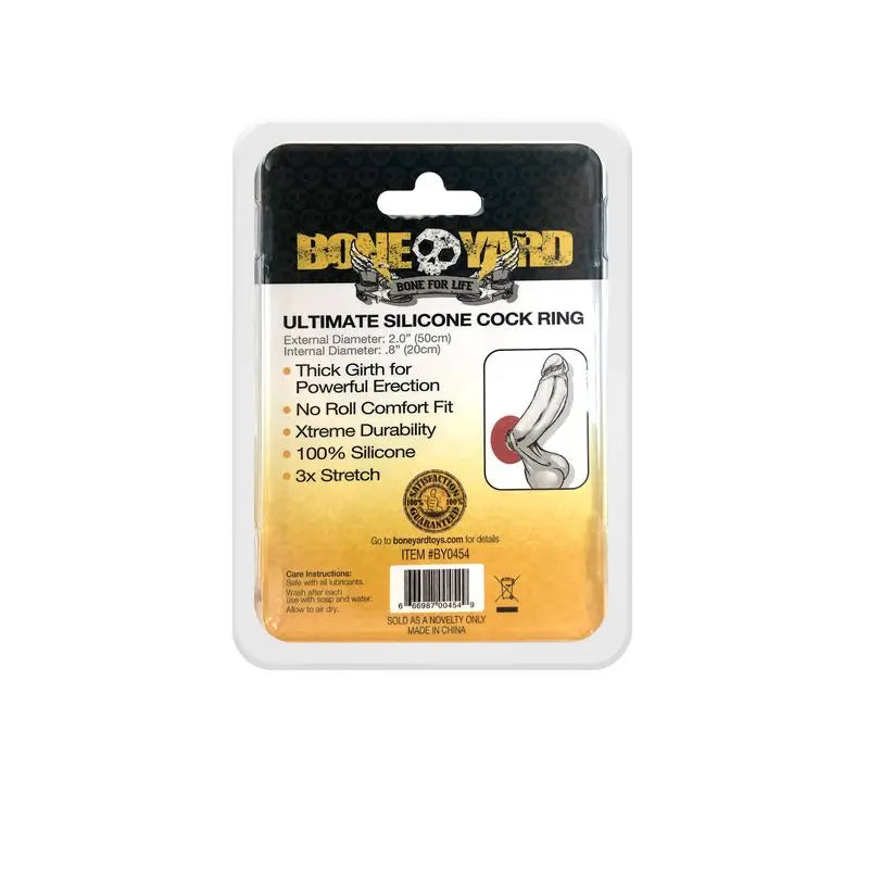 Ultimate Silicone Cock Ring Red Boneyard Discreet Intimate Essentials.