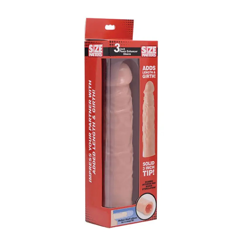 3in Flesh Penis Enhancer Sleeve Size Matters Discreet Intimate Essentials.