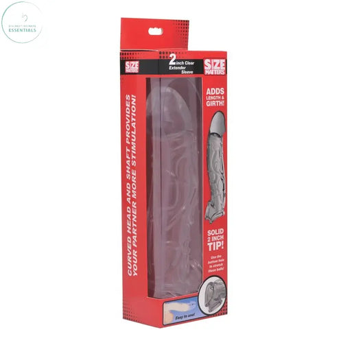 Affordable quality 2in Extender Sleeve Clear  from Size Matters by Discreet Intimate Essentials with Discreet Delivery 