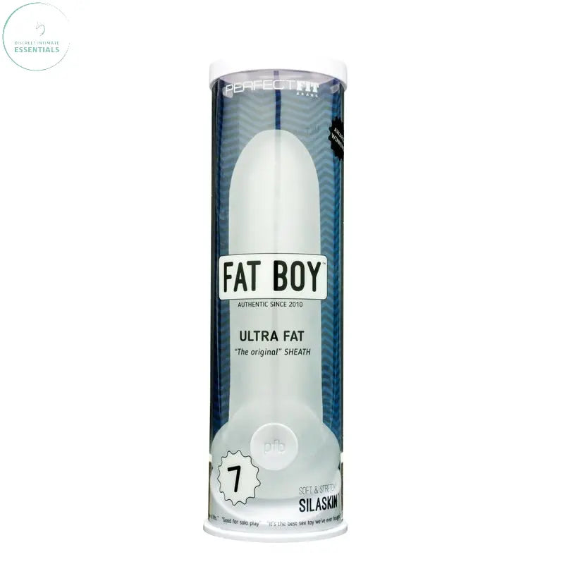 Fat Boy Ultra Fat sheath in vertical packaging showcasing its unique design and features.