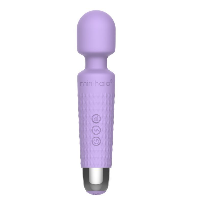 Shibari mini wand massager in lilac color with smooth silicone and multiple vibration patterns.