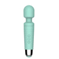 mini wand massager mint green with flexible neck and soft silicone for powerful massage experience