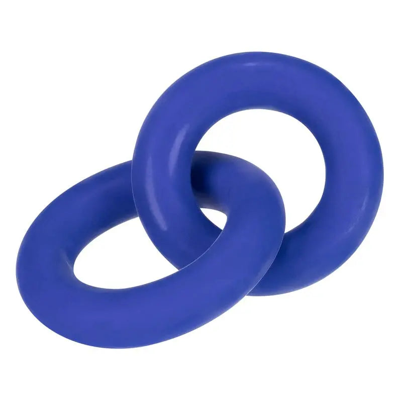 Affordable quality DUO Linked Cock/Ball Rings by Hunkyjunk Cobalt  from Hunkyjunk by Discreet Intimate Essentials with Discreet Delivery 