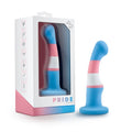 Avant Pride P2 True Blue silicone dildo for pleasure in stylish packaging.